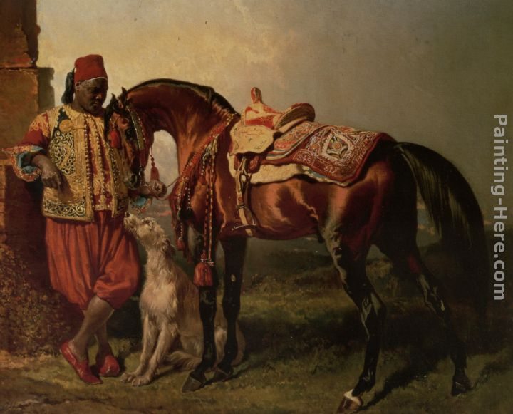 Alfred Dedreux African Groom Holding